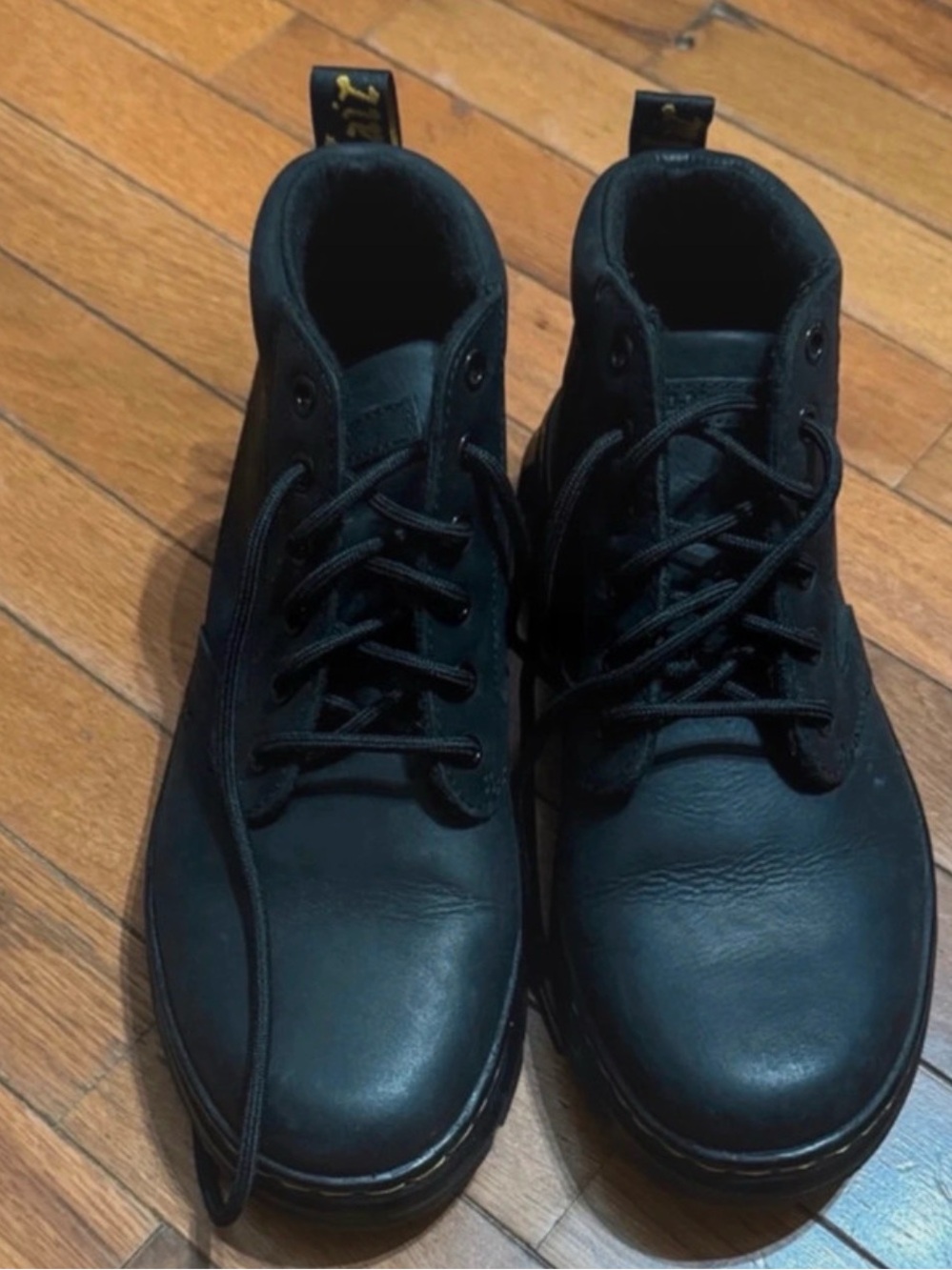 Dr. Martens Black Leather Lace-Up Ankle Boots